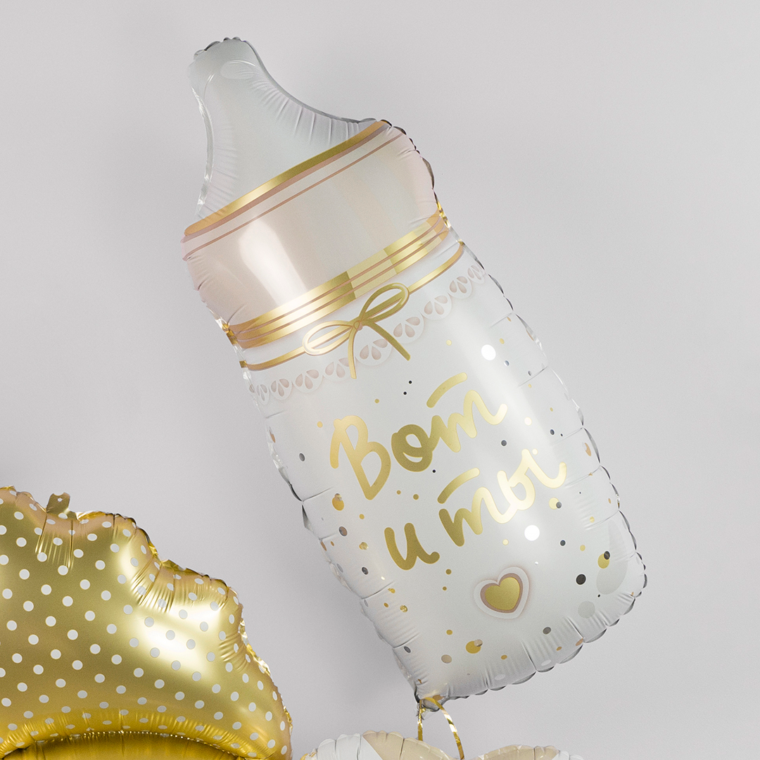 32'' / 81 см Фигура, Бутылочка для малыша, Ванильное золото