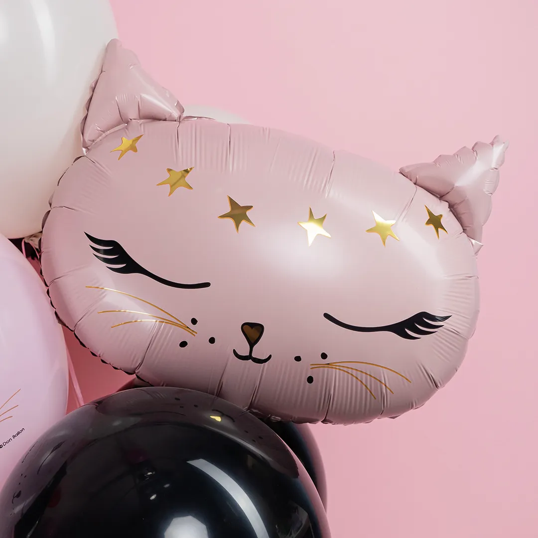 ≈ 19'' / 48 см, Фигура, Голова, Волшебный котенок, Розовый